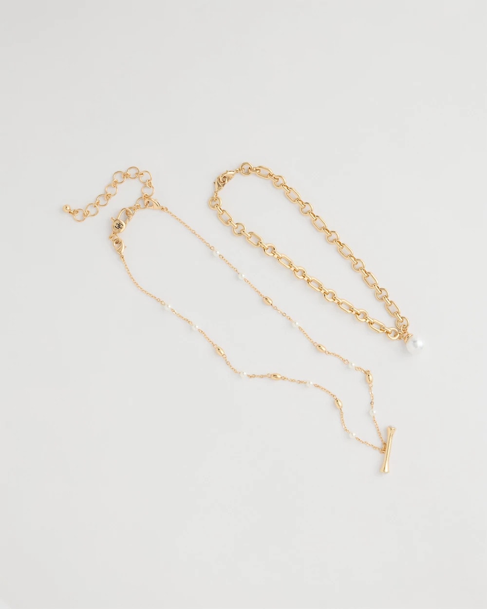 Pearl Toggle Bar Pearl Pendant Necklace