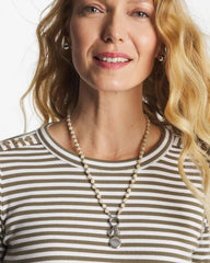 Neutral Short Double Strand Pendant