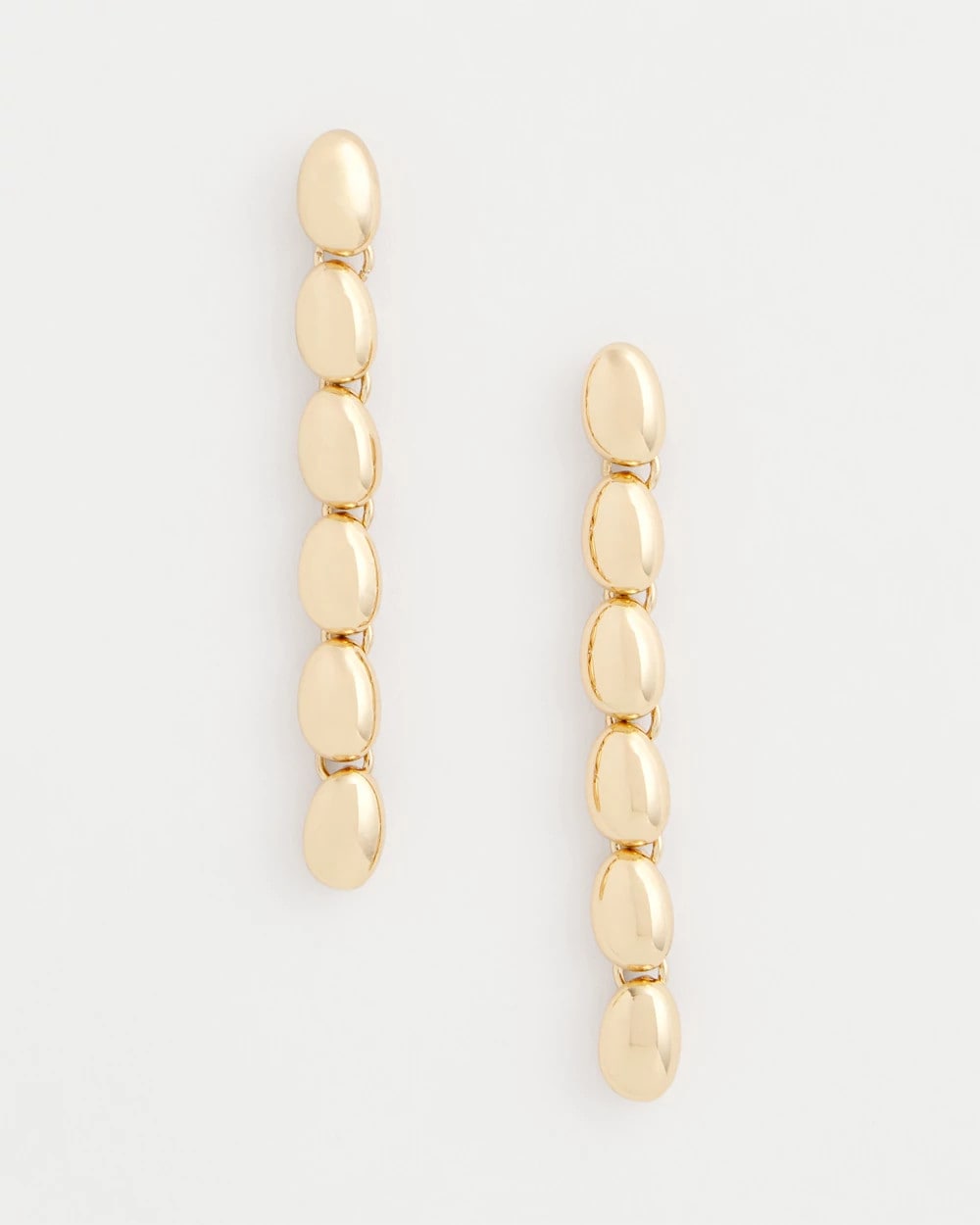 Gold Gold Linear Bead Earrings