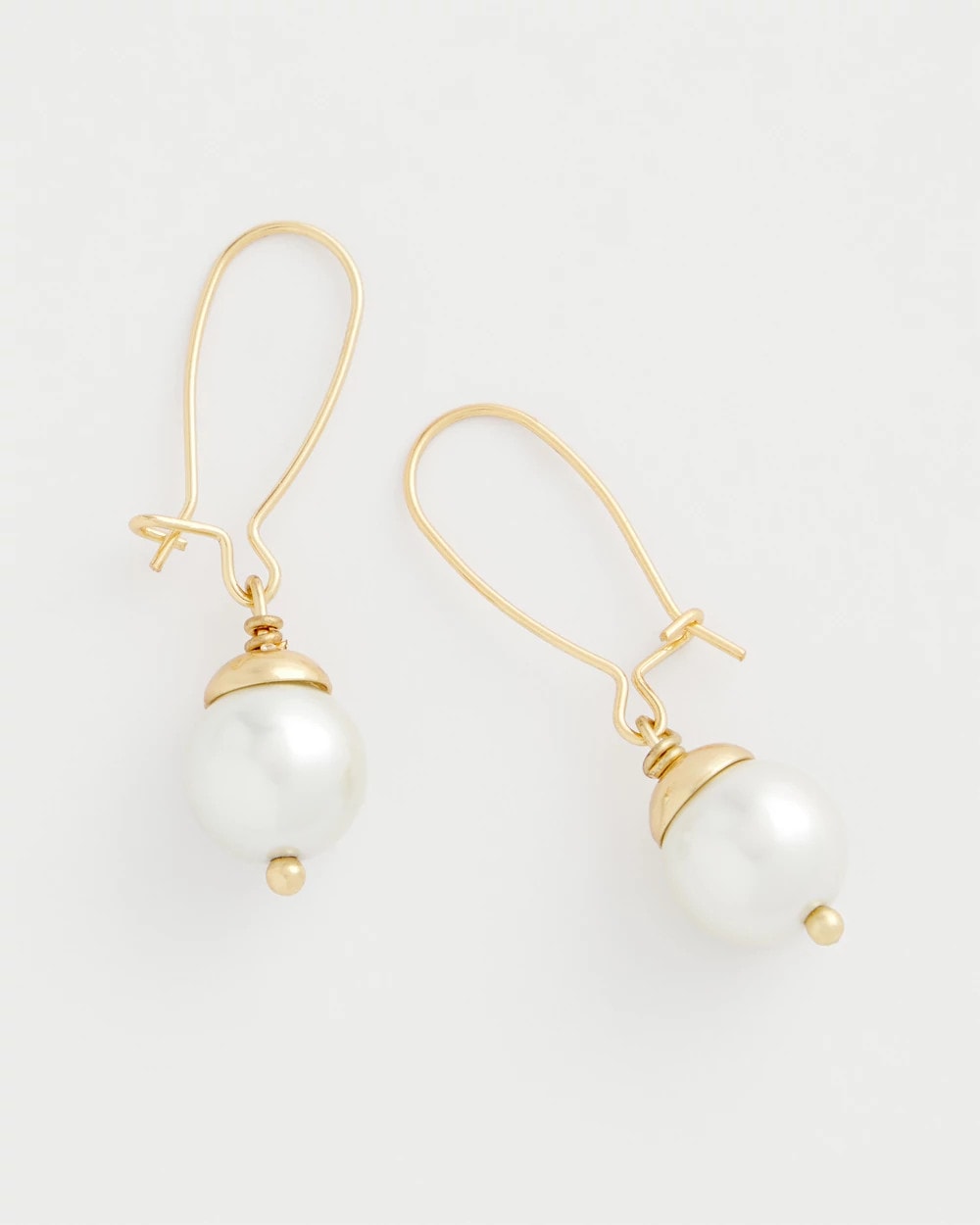 Pearl Mixed Metal Stud Earrings