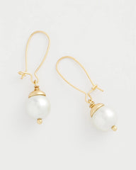 Pearl Mixed Metal Stud Earrings