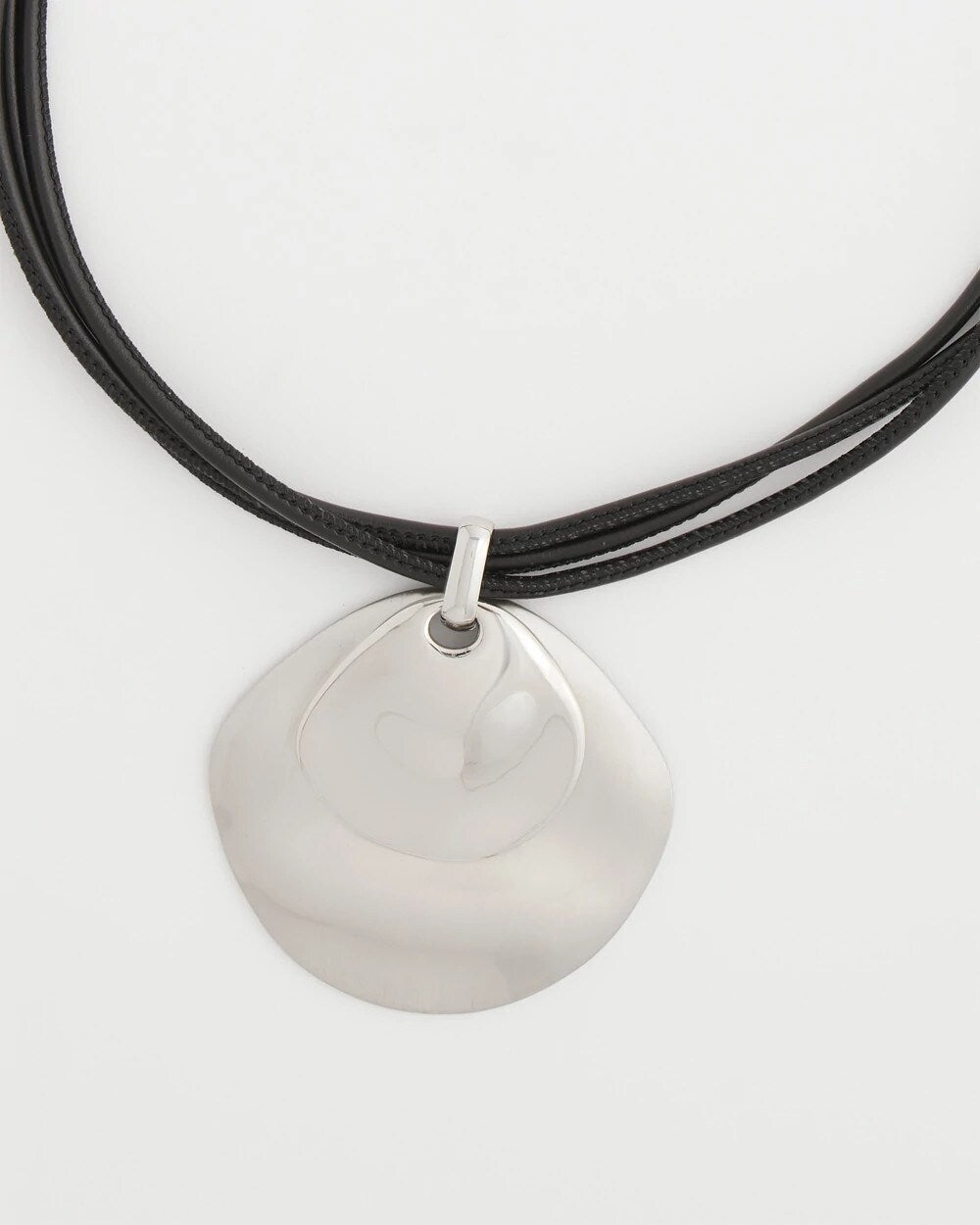 Silver Silver Pendant On Cord