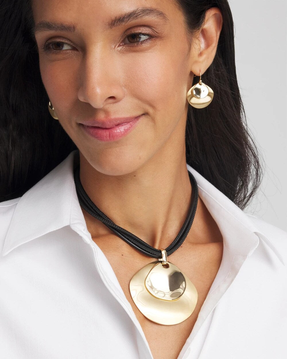 Gold Gold Pendant On Cord