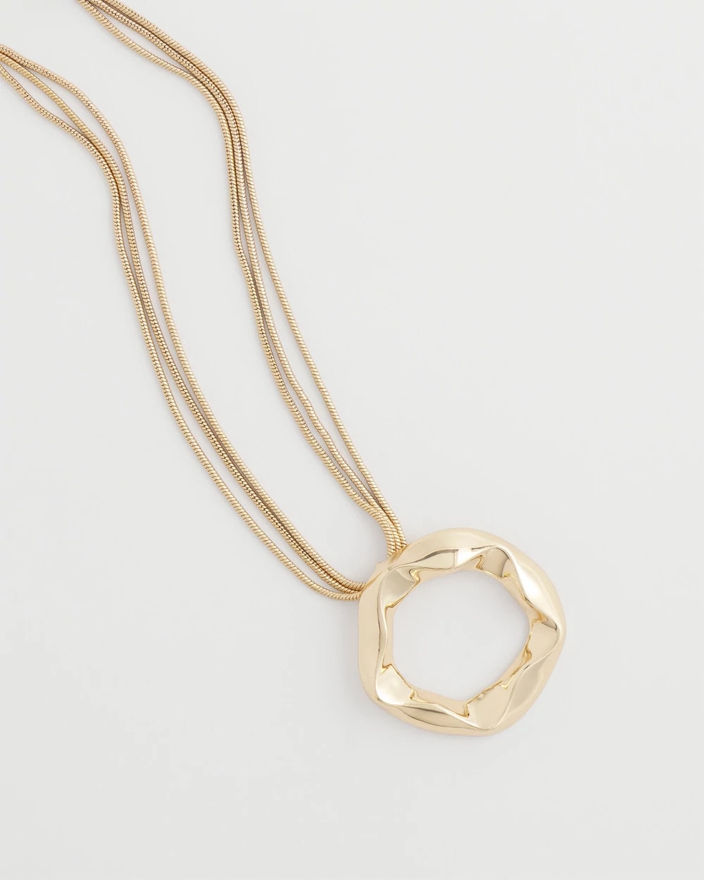 Gold Short Circle Pendant