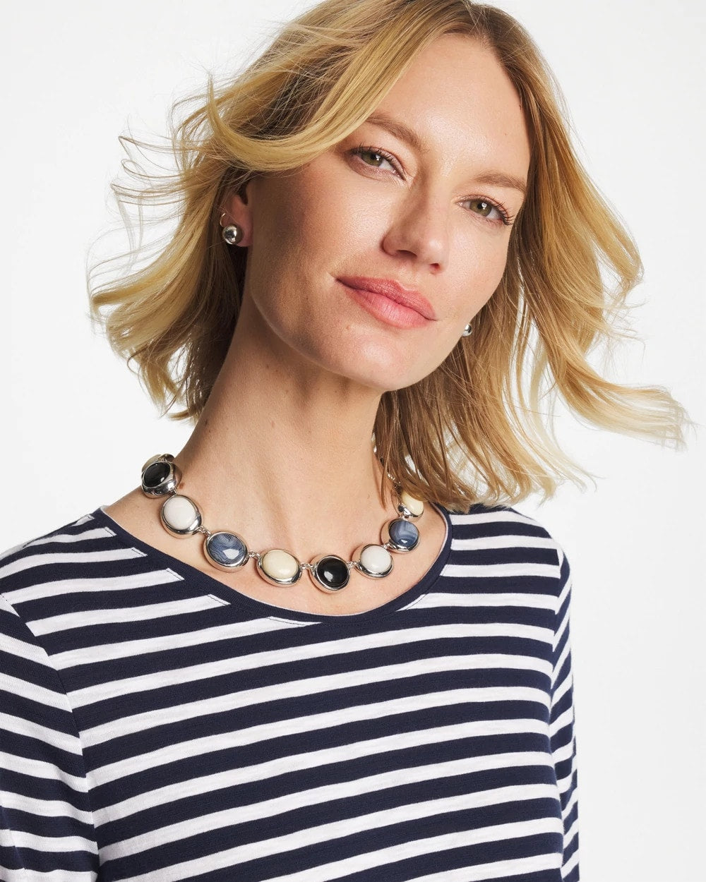 Neutral Short Polka Dot Collar