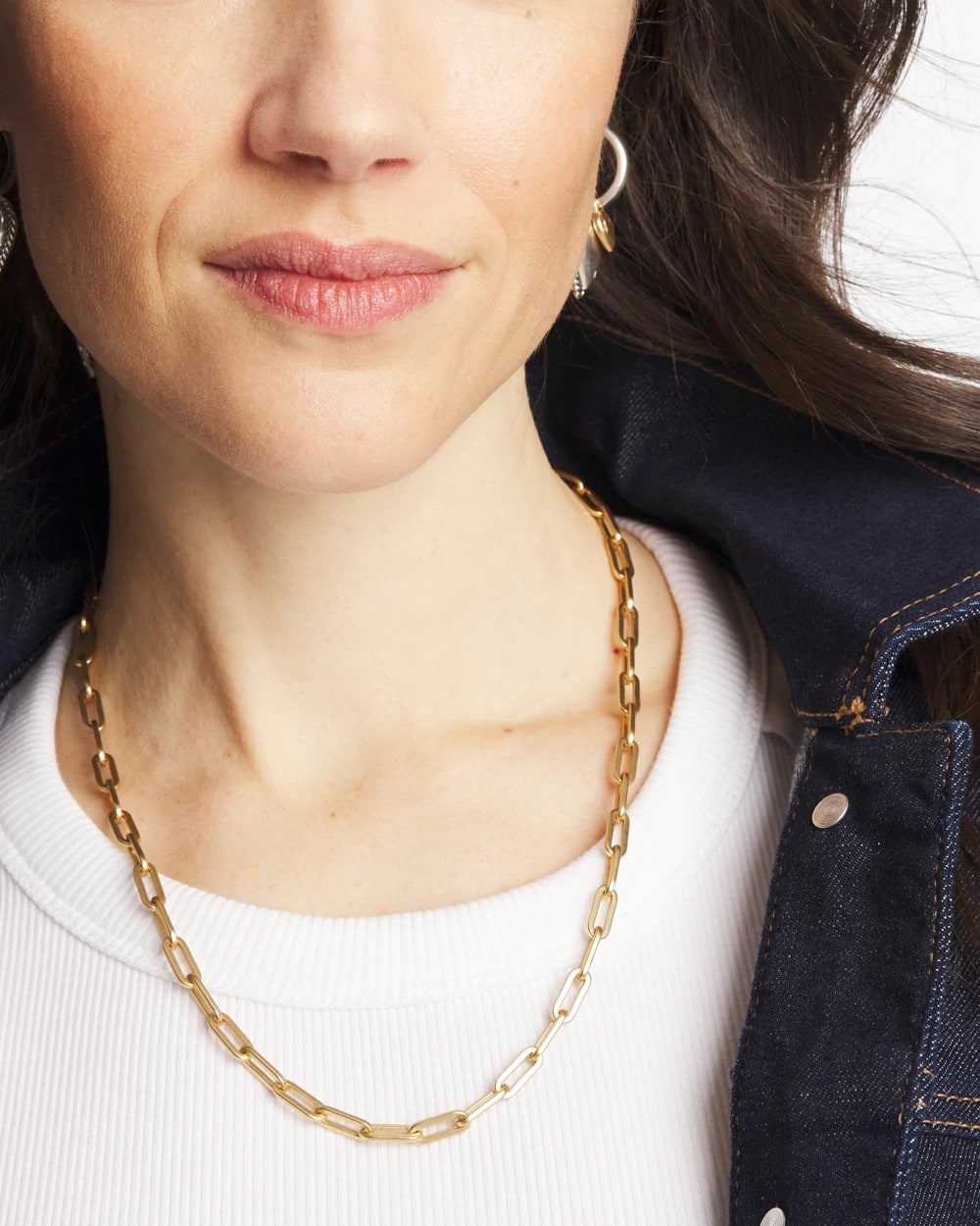 Mixed Metals Mixed Metal Heart Charm Necklace