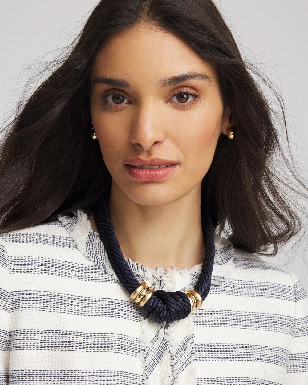 Navy Navy Knot Rope Necklace