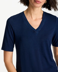Riviera Authentic Cotton Slub V-Neck Tee