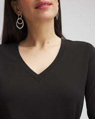 Black 3/4 Sleeve Perfect Tee