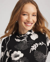 Black Touch of Cool™ Mockneck Layering Tee