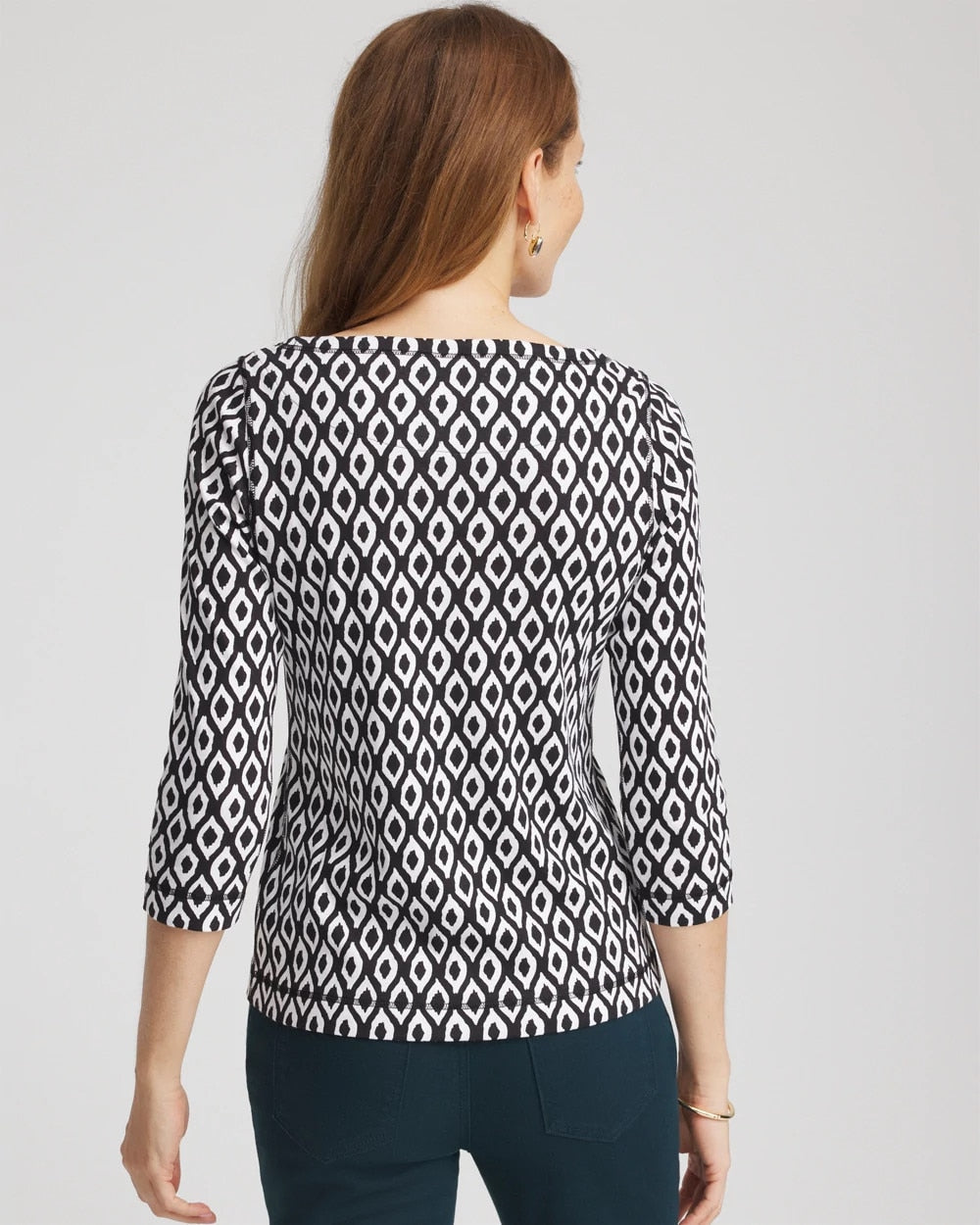 Black Pima 3/4 Sleeve Tee