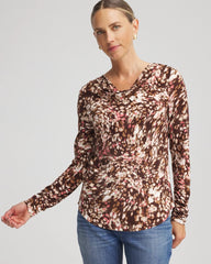 Cacao Touch of Cool™ Cowlneck Tee