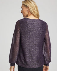 Purple Elixir Foiled Bodre Top