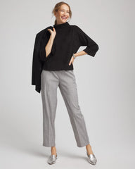 Black Jacquard Cozy Turtleneck