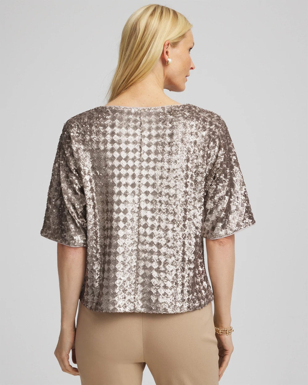 Gold Art Deco Dolman Sequins Tee