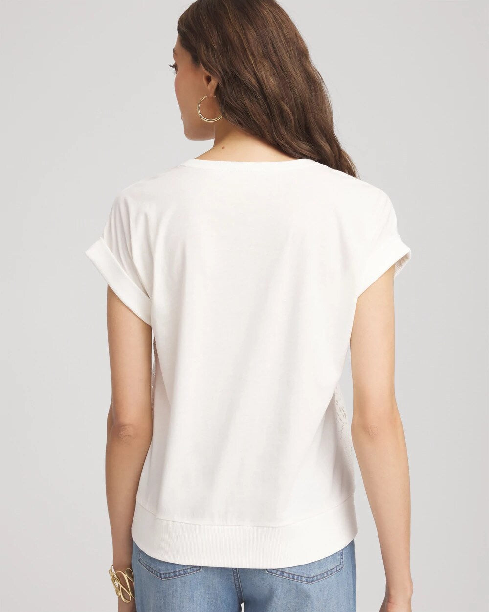Ecru Crocheted Cotton-Blend Shirt