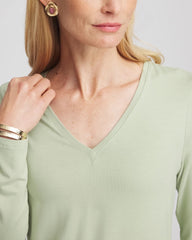 Sage Meadow Touch of Cool™ V-Neck Layering Tee