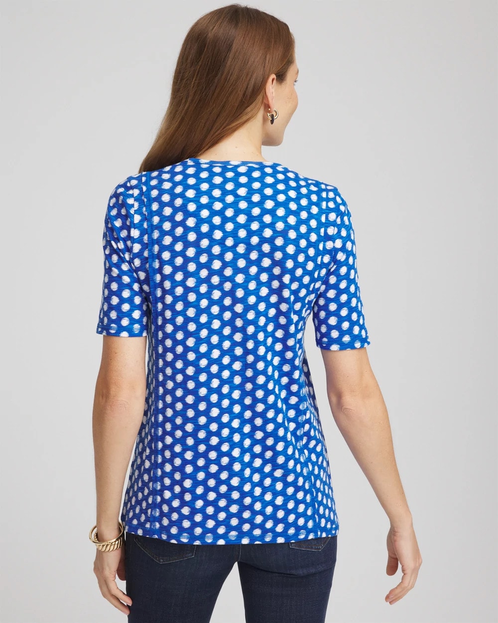 Azure Printed Slub Short Sleeve Tee
