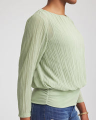 Sage Meadow Touch of Cool™ Textured Banded-Hem Top