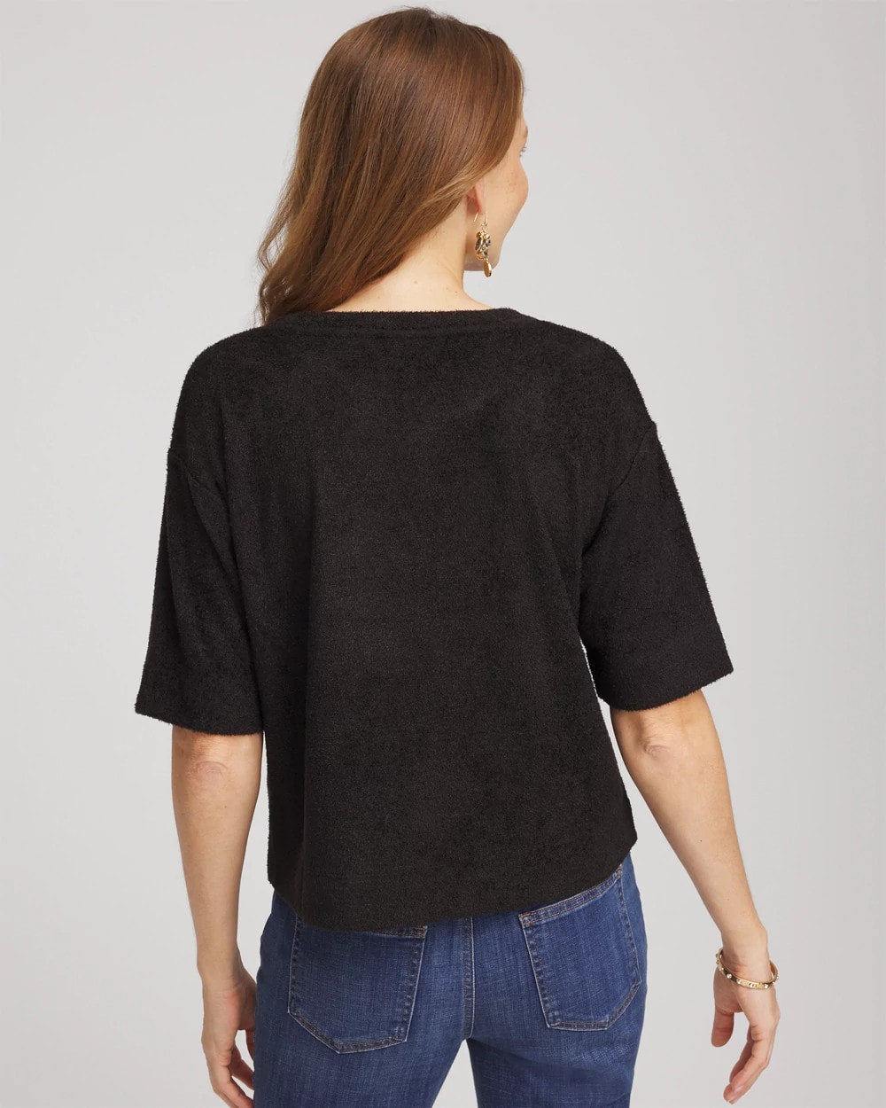 Black Cozy Crewneck Tee