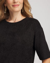 Black Cozy Crewneck Tee