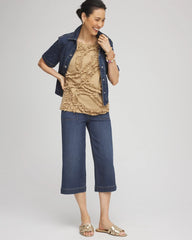 Cafe Aroma Sleeveless Ruffle-Appliqué Tank Top