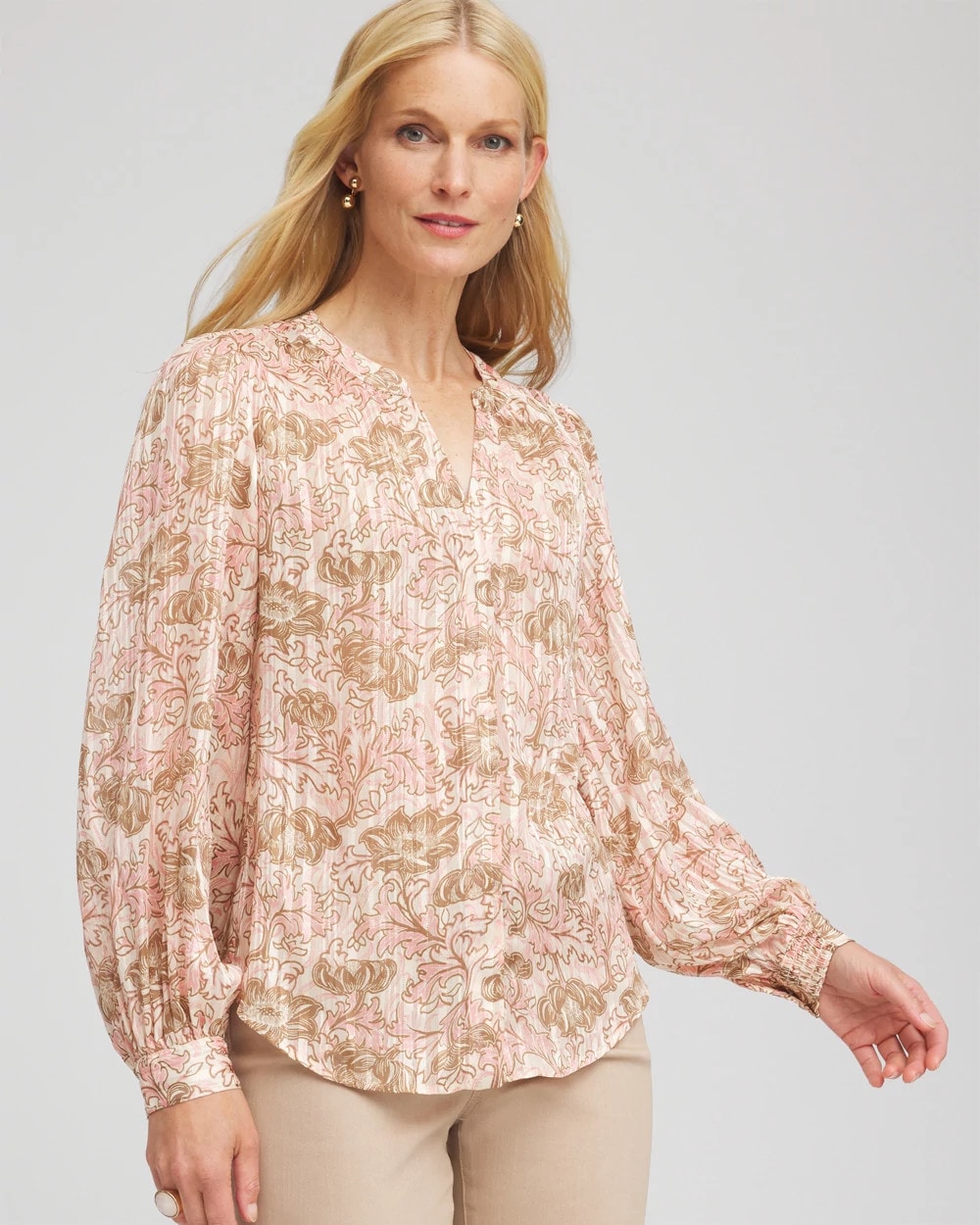 Blushed Revival Bloom Chiffon Blouse