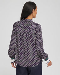 Passport Blue Faux Silk Twill Shirt