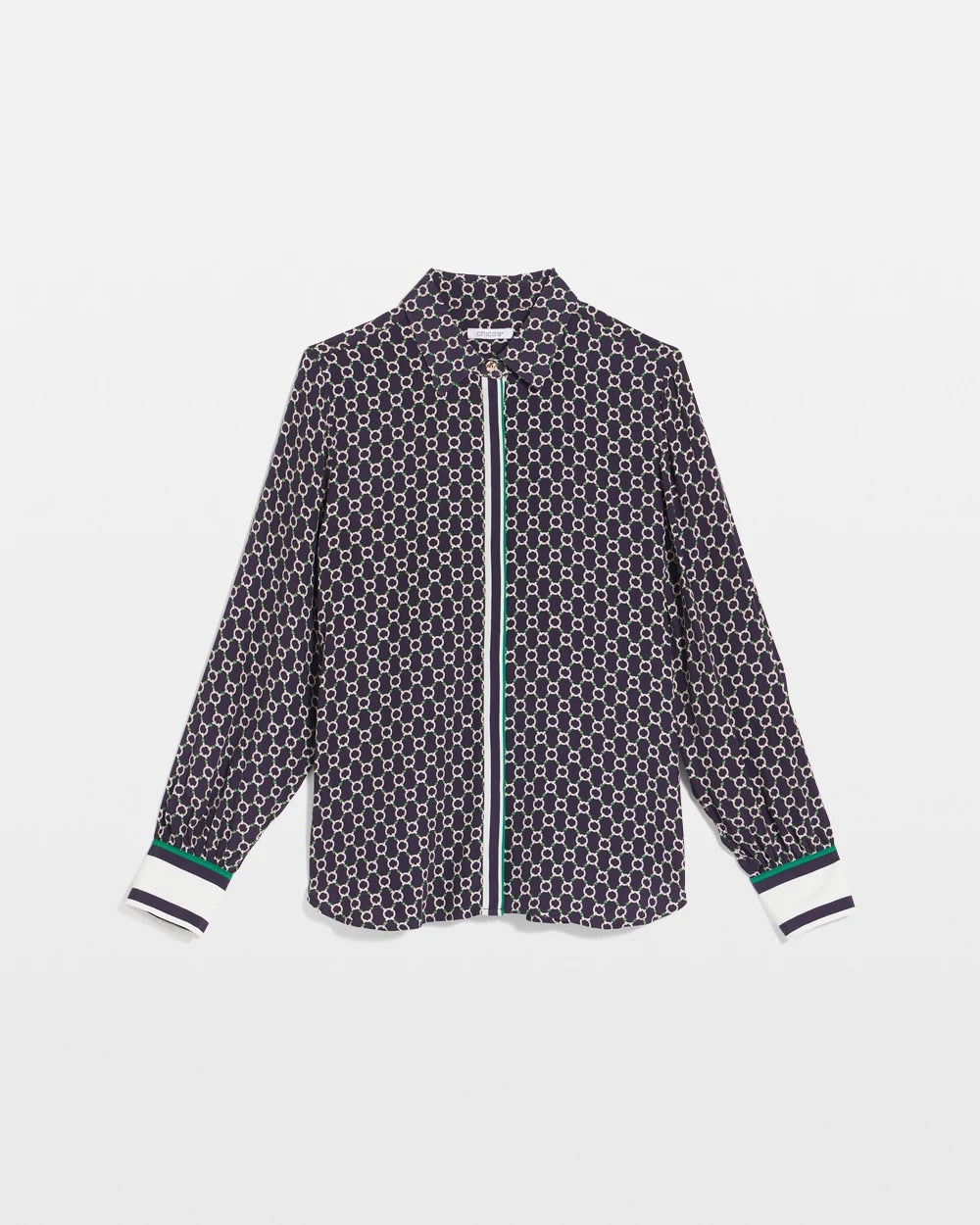 Passport Blue Faux Silk Twill Shirt