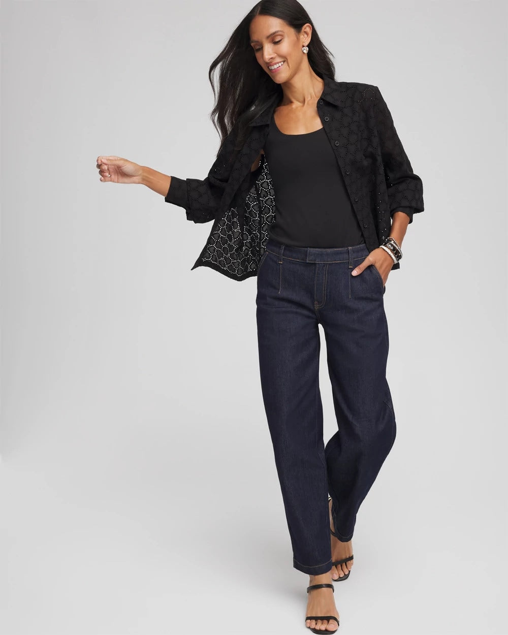Black Heart Eyelet Shirt