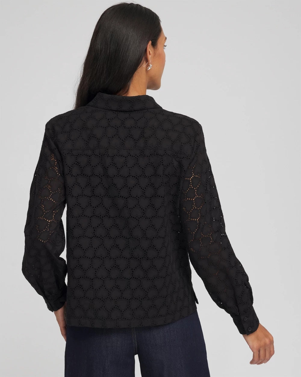 Black Heart Eyelet Shirt