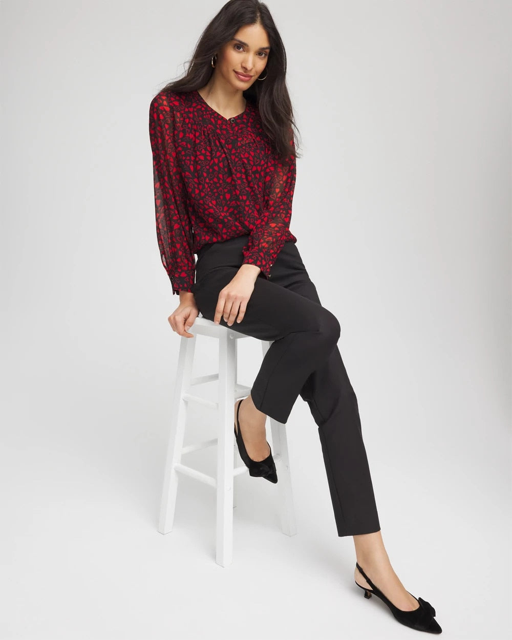 Love Letter Red Lover Girl Georgette Blouse