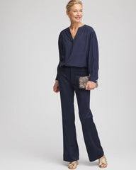 Passport Blue Woven Relaxed-Fit Shirt