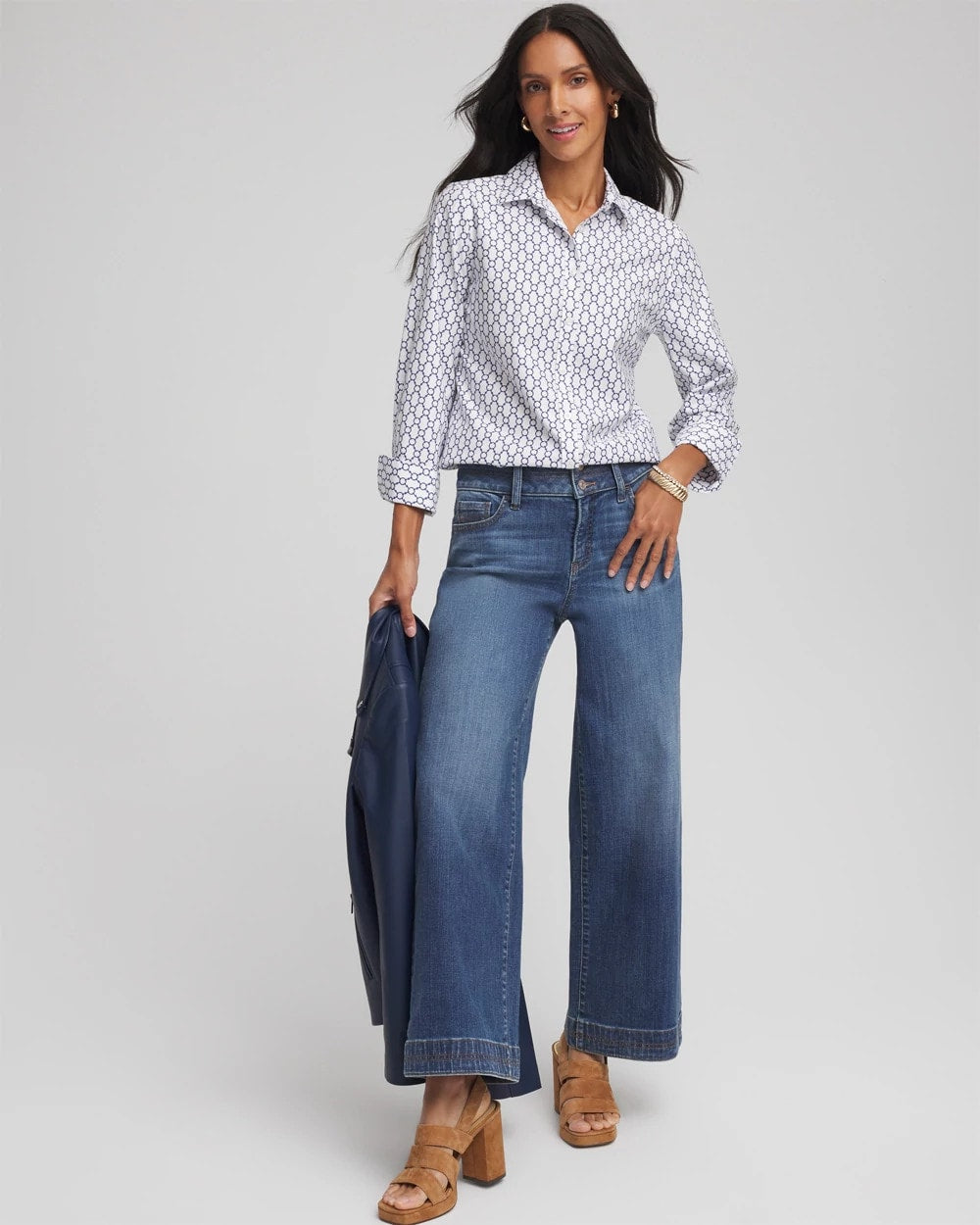 Passport Blue No Iron™  Chain Connection Shirt