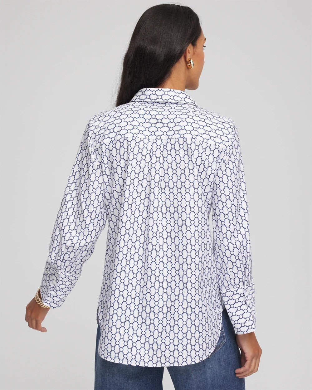 Passport Blue No Iron™  Chain Connection Shirt