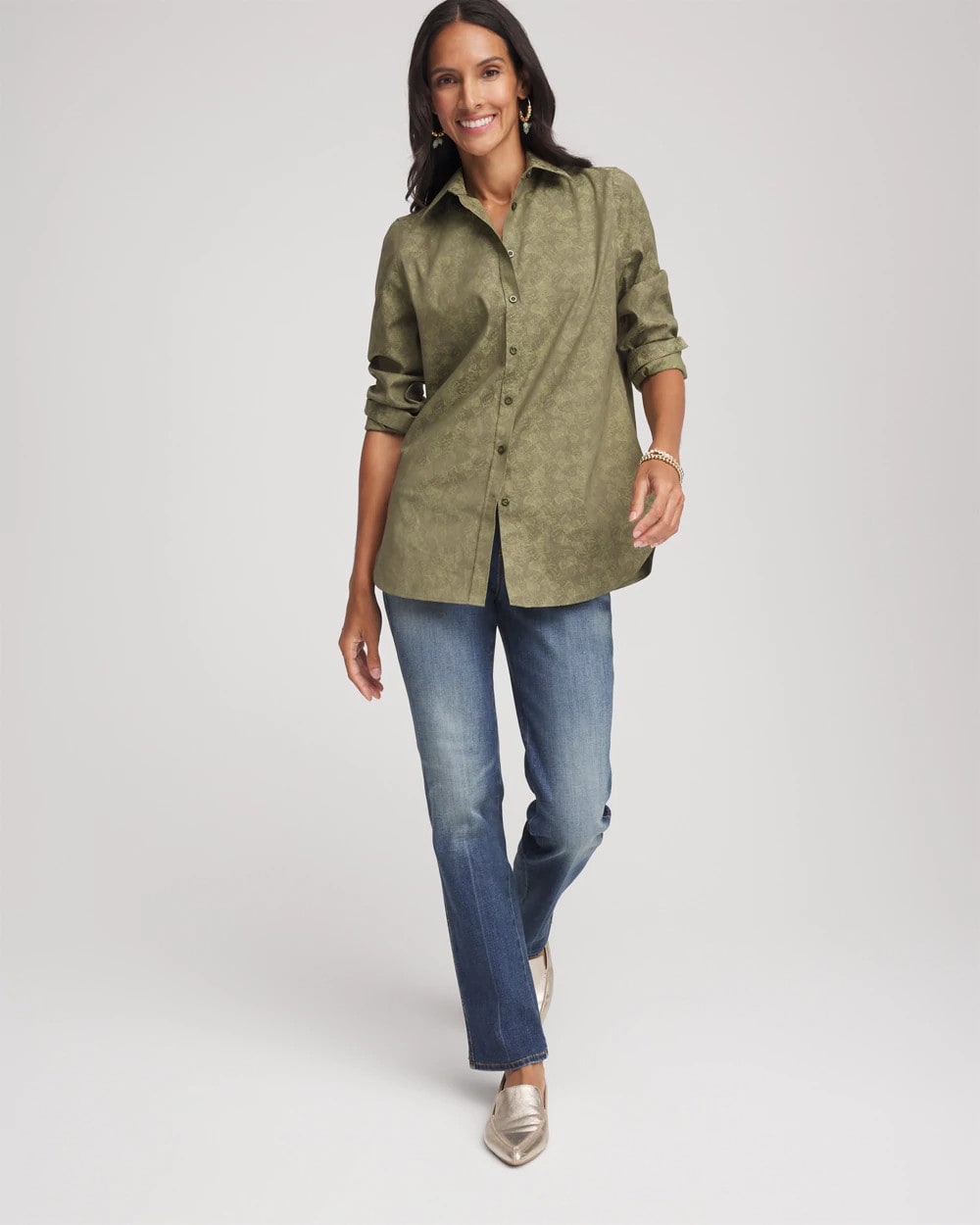 Sage Meadow No Iron™ Jacquard Shirt