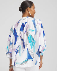 Paradiso Blue Batwing Sleeve Top