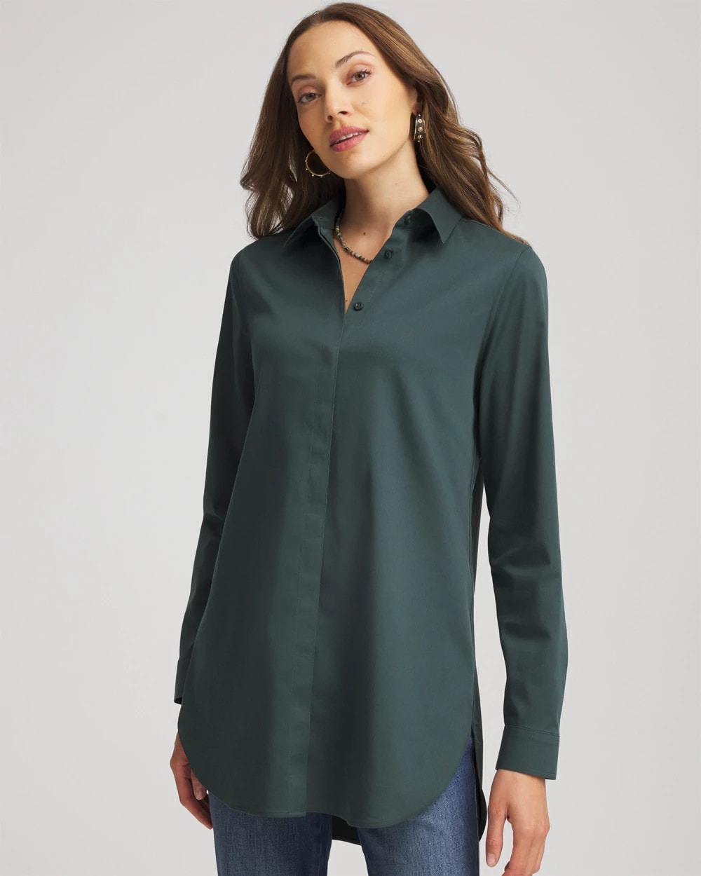 Darkest Spruce No Iron™ Long-Sleeved Tunic