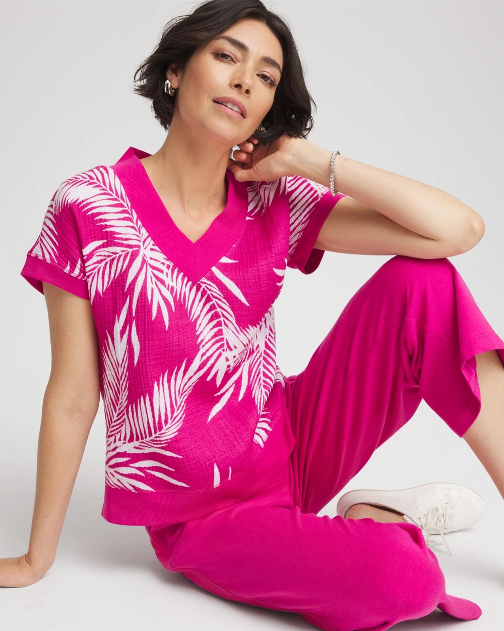 Crushed Berries Zenergy® Tropical Gauze Top