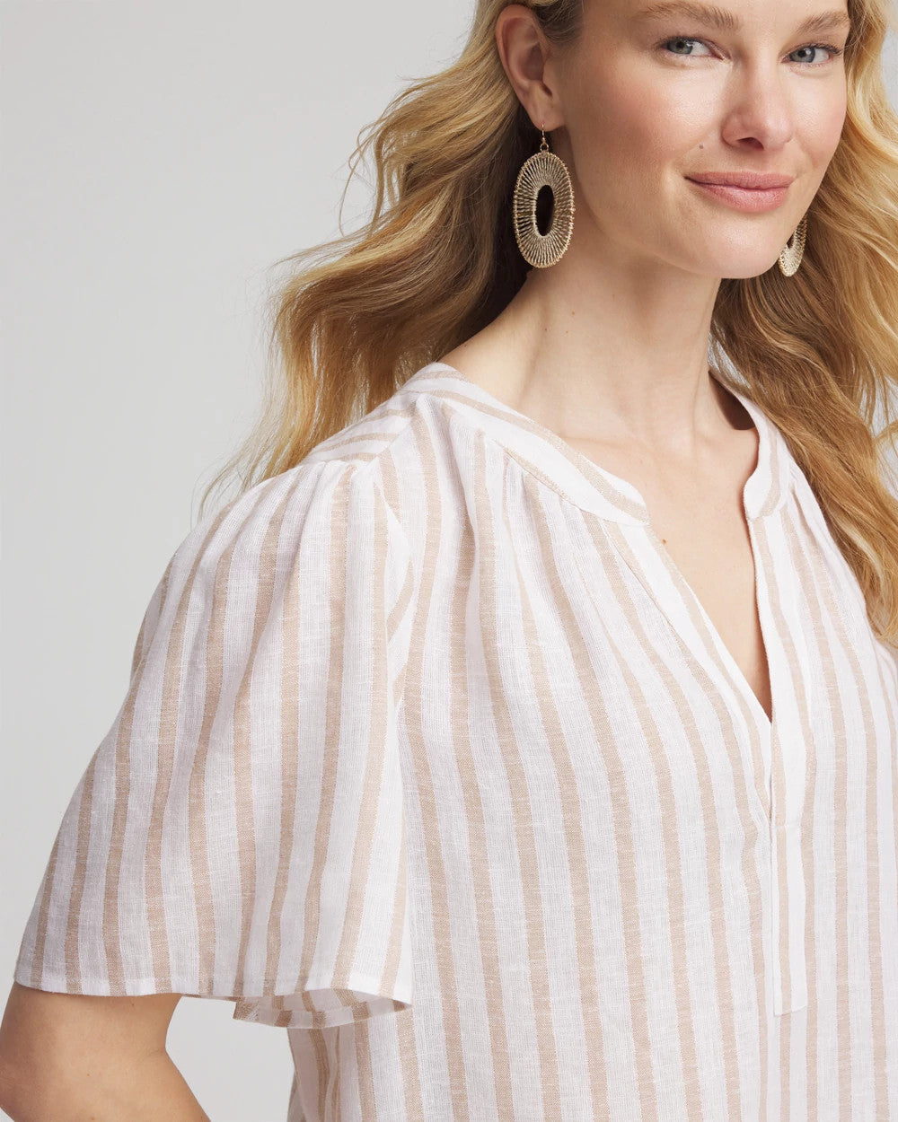 Sycamore Striped Linen Popover Shirt