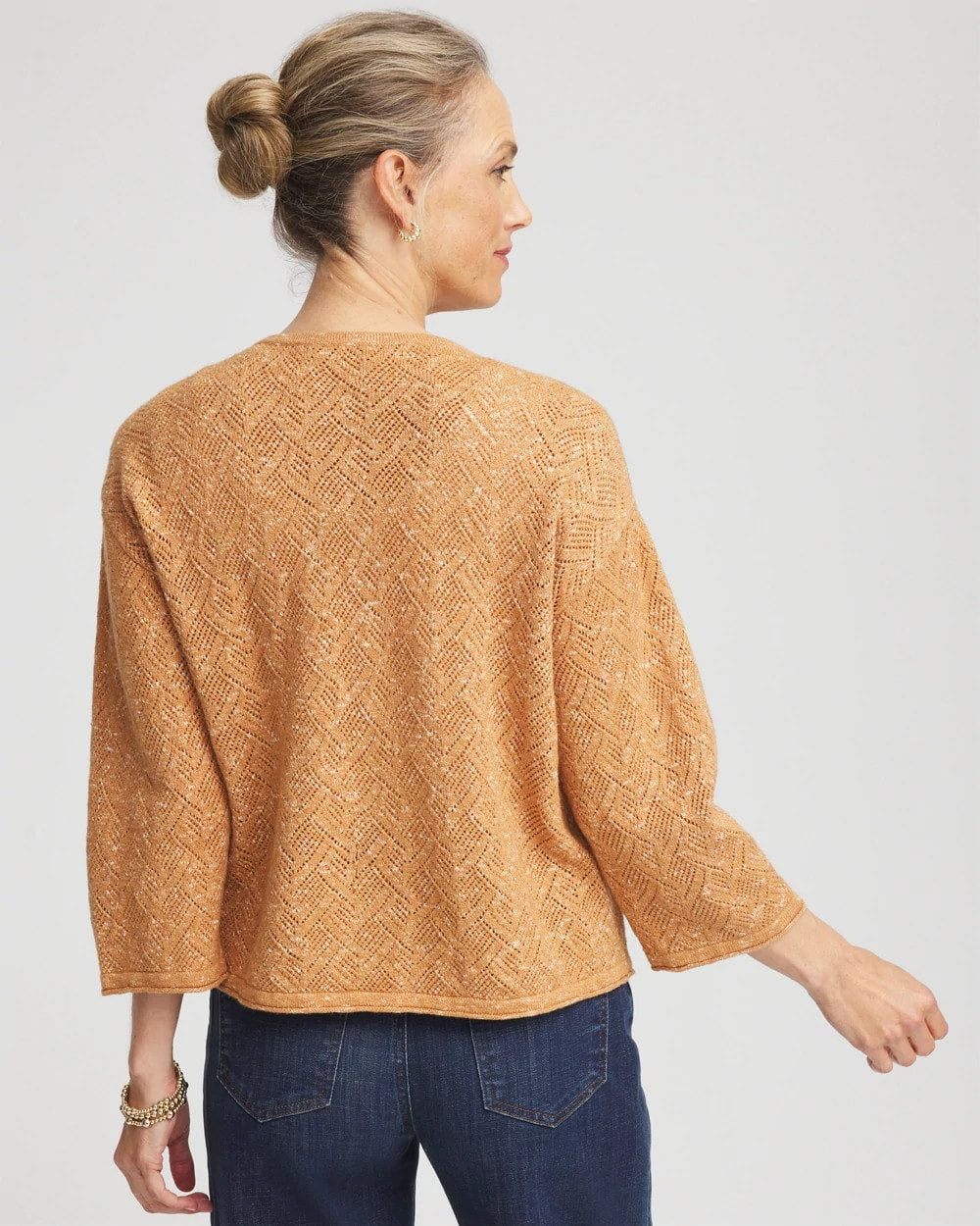 Burnt Sienna Tweed Cropped Sweater