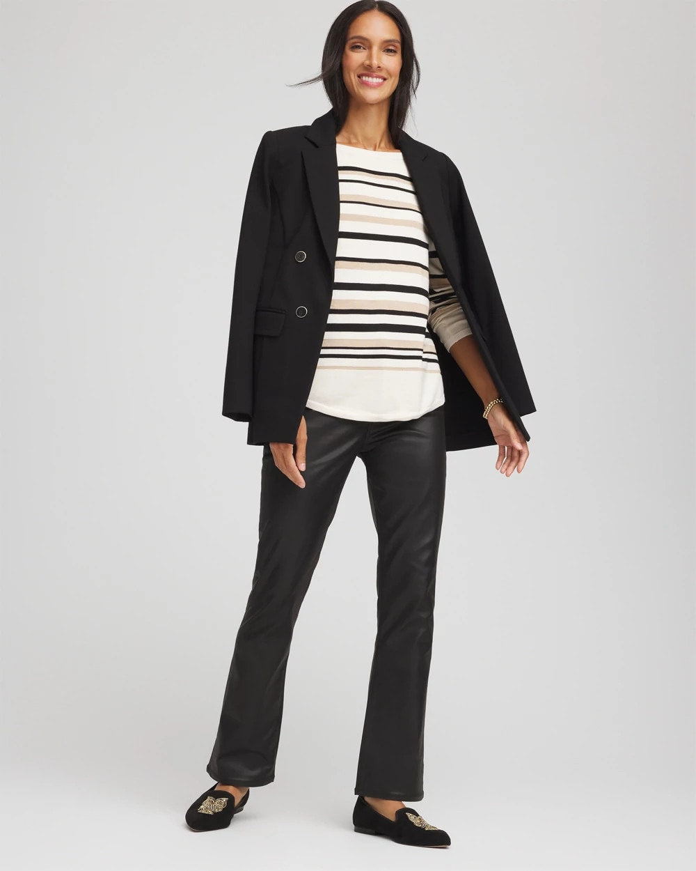 English Cream Ella Stripe Boatneck Sweater