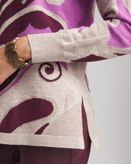 Gooseberry Intarsia Knit V-Neck Pullover Sweater