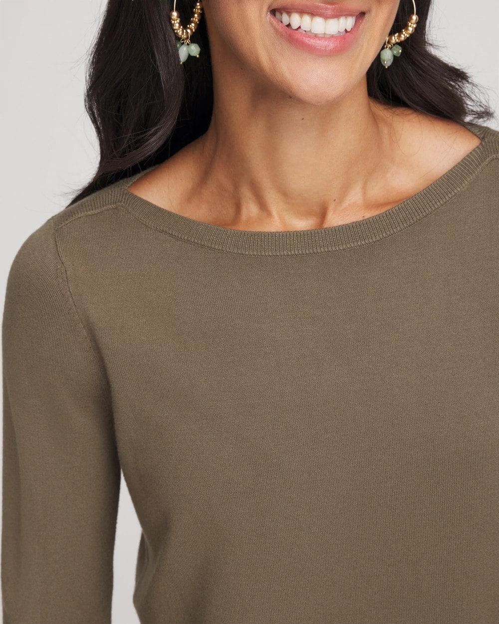 Nettle Leaf Ella Bateau Pullover Sweater