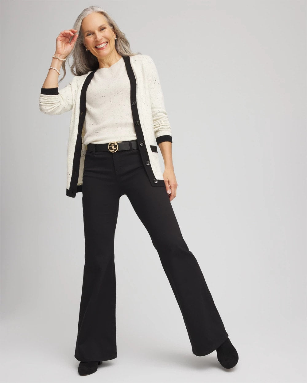 English Cream Tipped Lady Jacket Cardigan