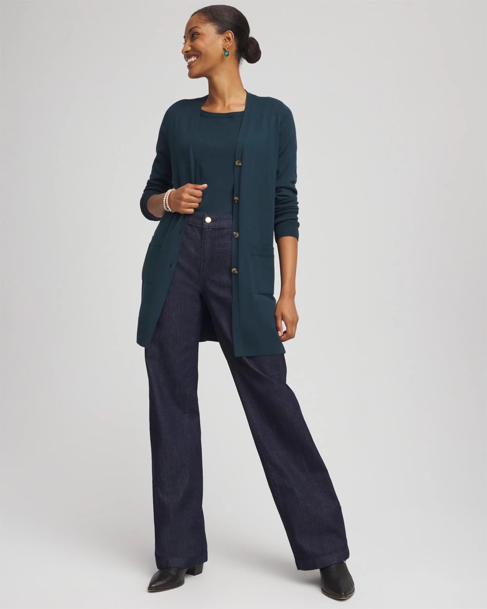 Teal Shadow Ella Boatneck Sweater