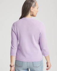 Gentle Lavender Summer Romance Short Cardigan