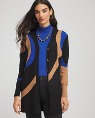 Black Ella Colorblock Cardigan Sweater