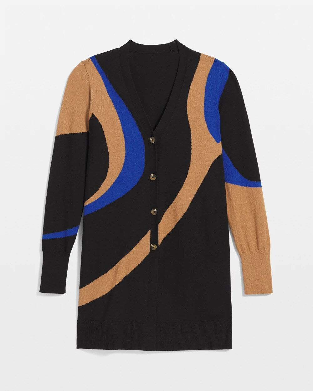 Black Ella Colorblock Cardigan Sweater