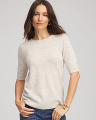 Light Gray Crewneck Cashmere Pullover Sweater